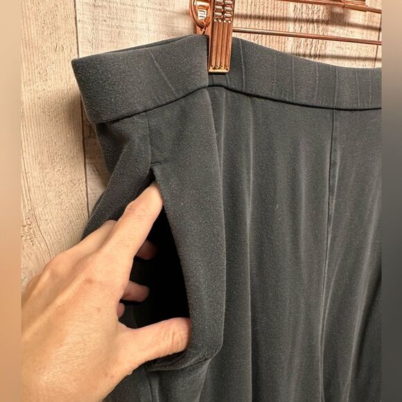 Eileen Fisher charcoal tencel pants - Picture 3 of 6